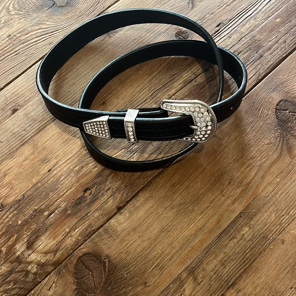 Roper Brown Leather and Rinestone Women’s Belt